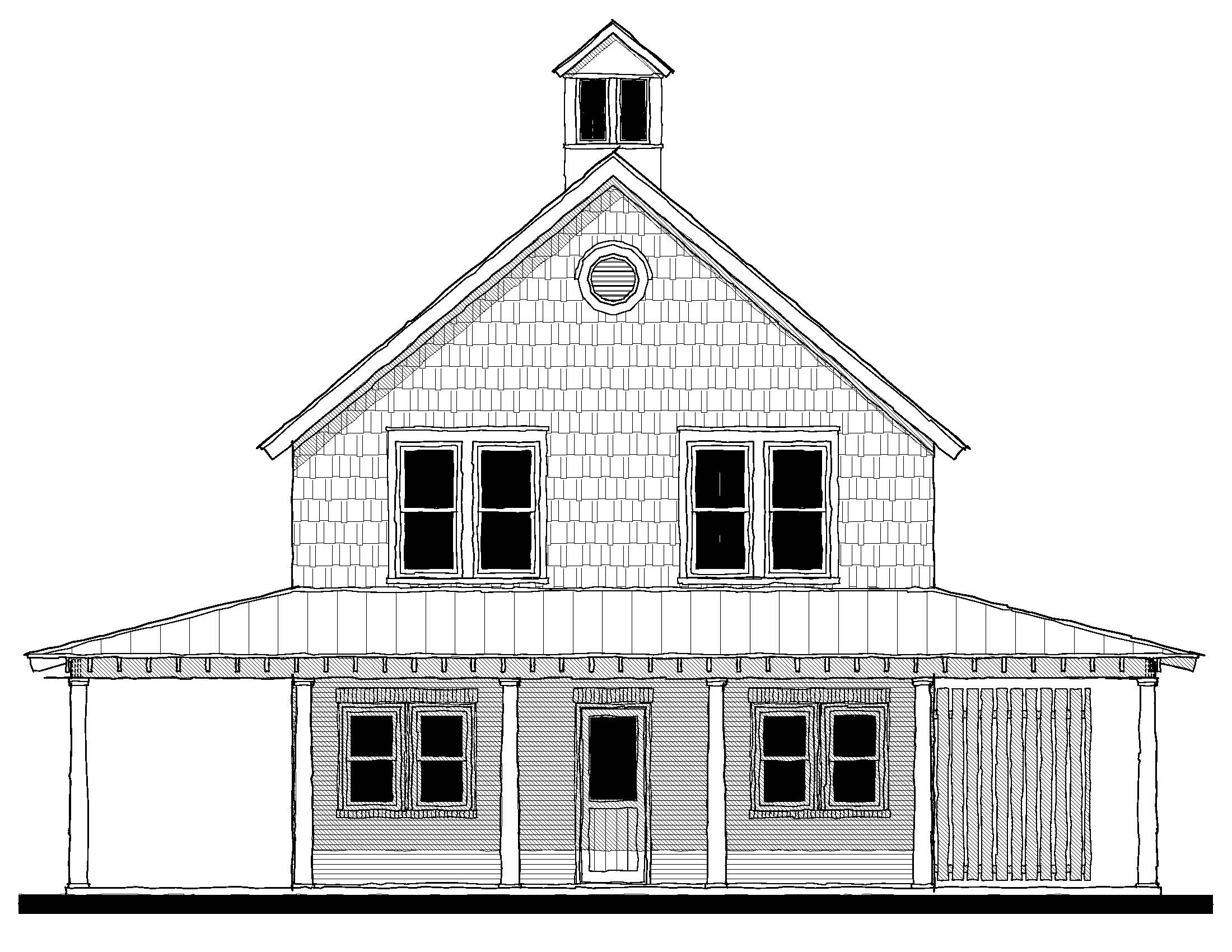 Aiken Horse House (17100) — featured elevation