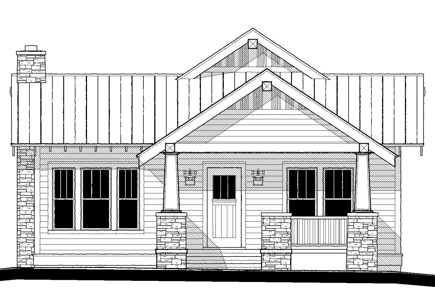 Buncombe Bungalow (21372) — featured elevation