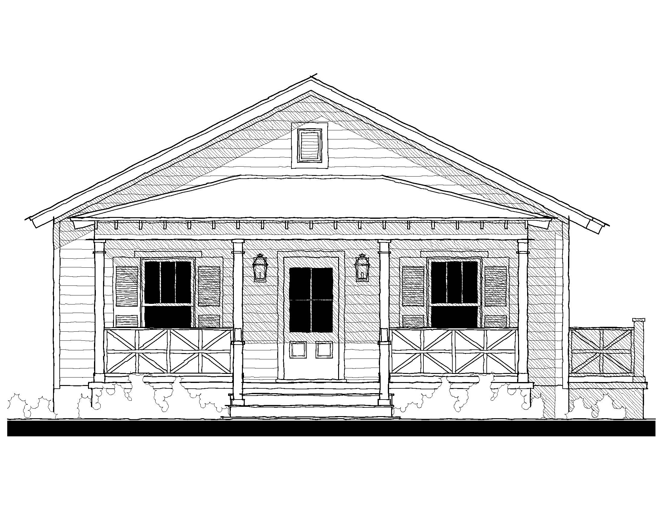 Monson Street Cottage (10301D) — featured elevation
