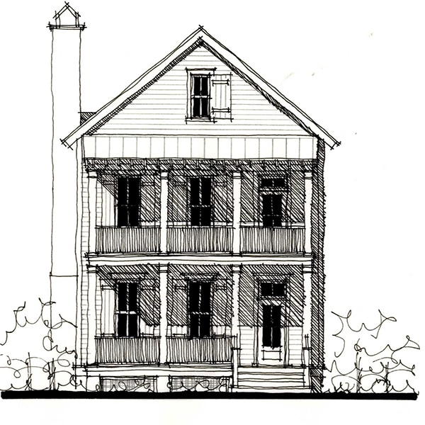 The Ribaut Square — featured elevation