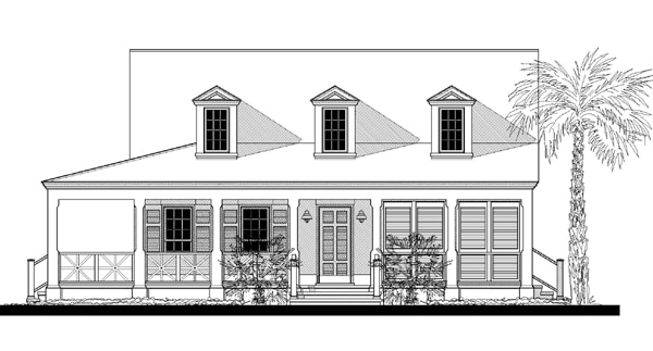 Veranda Bungalow (10100A3) — featured elevation