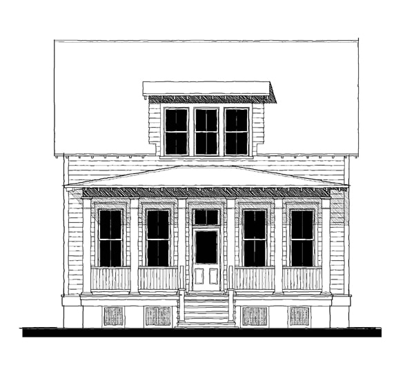 Wiggins Street Cottage (123100) — featured elevation