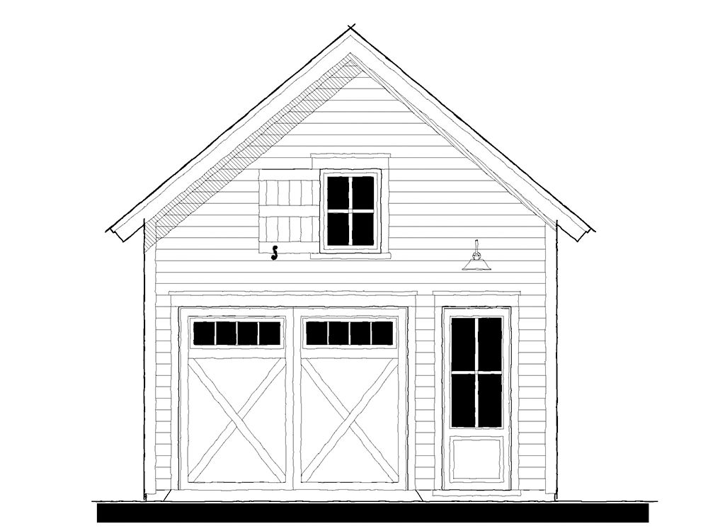 Cart Barn (173108c) — featured elevation