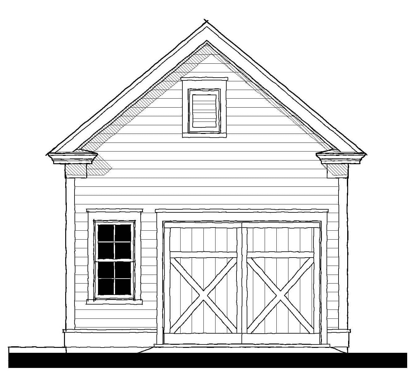 173154 Garage — featured elevation