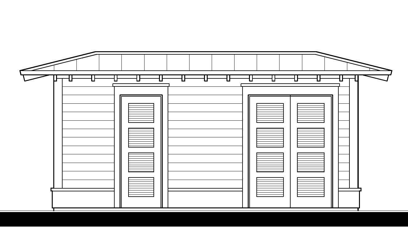 183171 Pool Shed — featured elevation