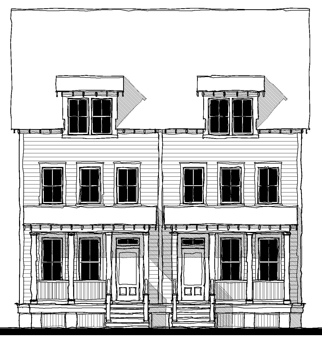 21911A Duplex — featured elevation