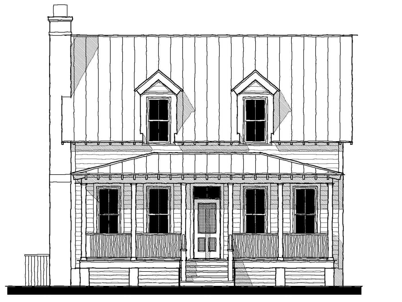 The Ashley River Cottage — featured elevation
