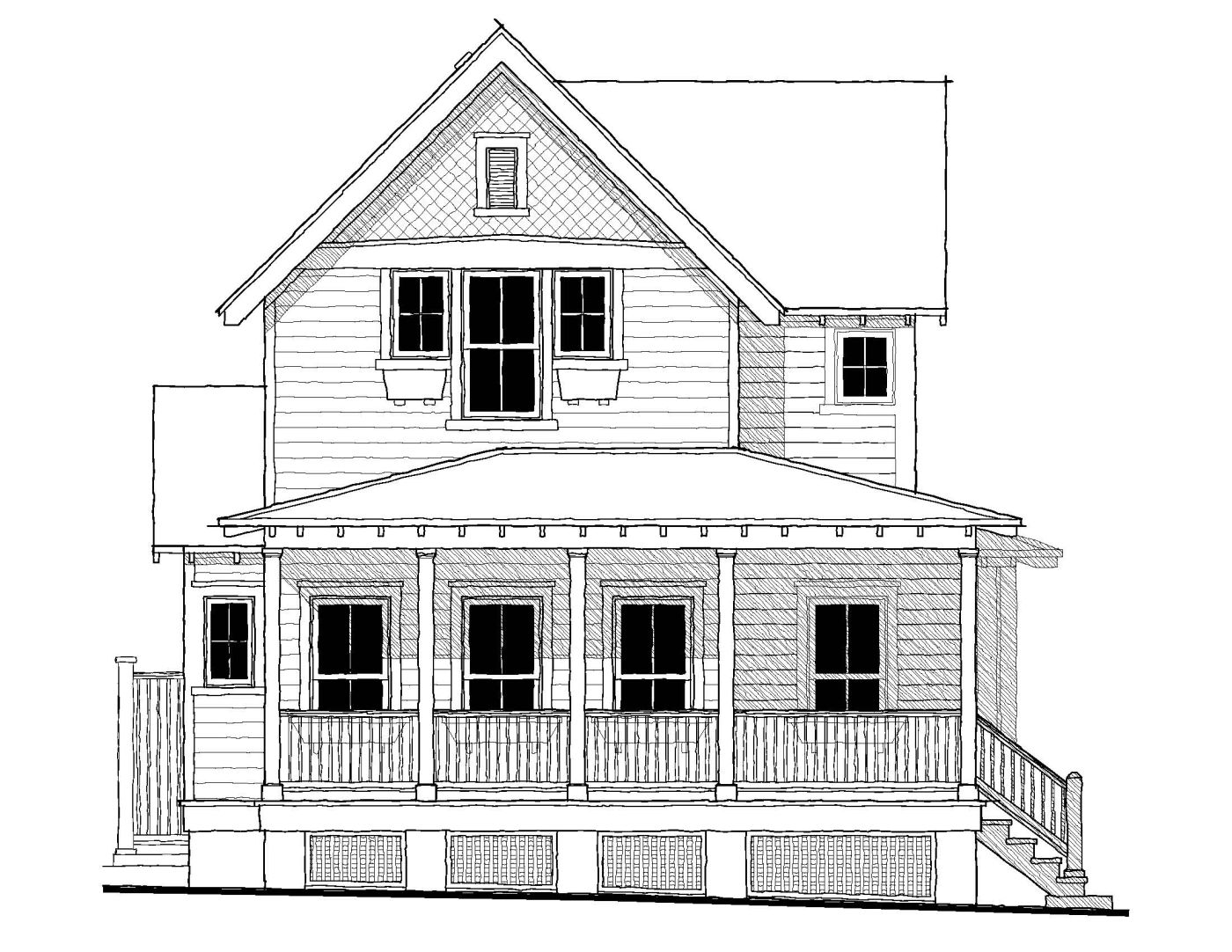 Altamaha River Cottage (10389) — featured elevation