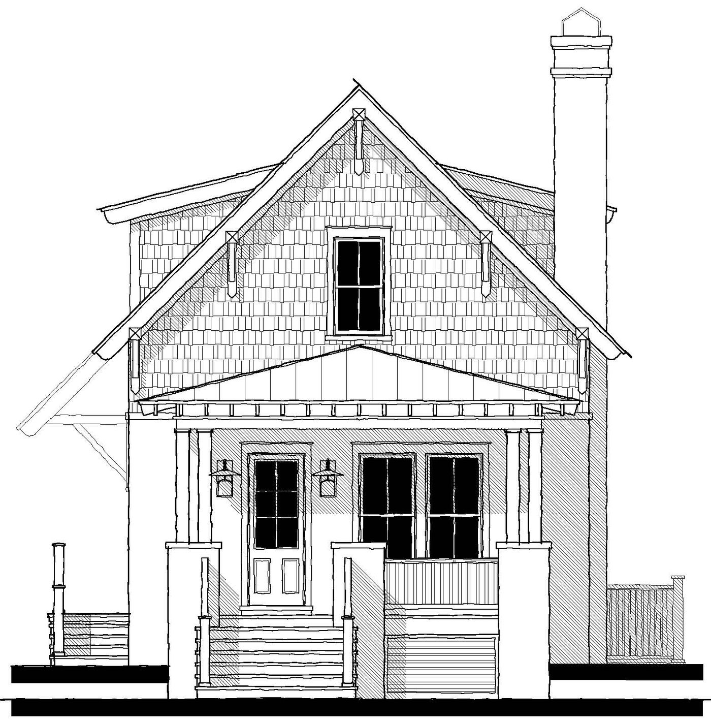 Aubrey's Cottage (19406D) — featured elevation