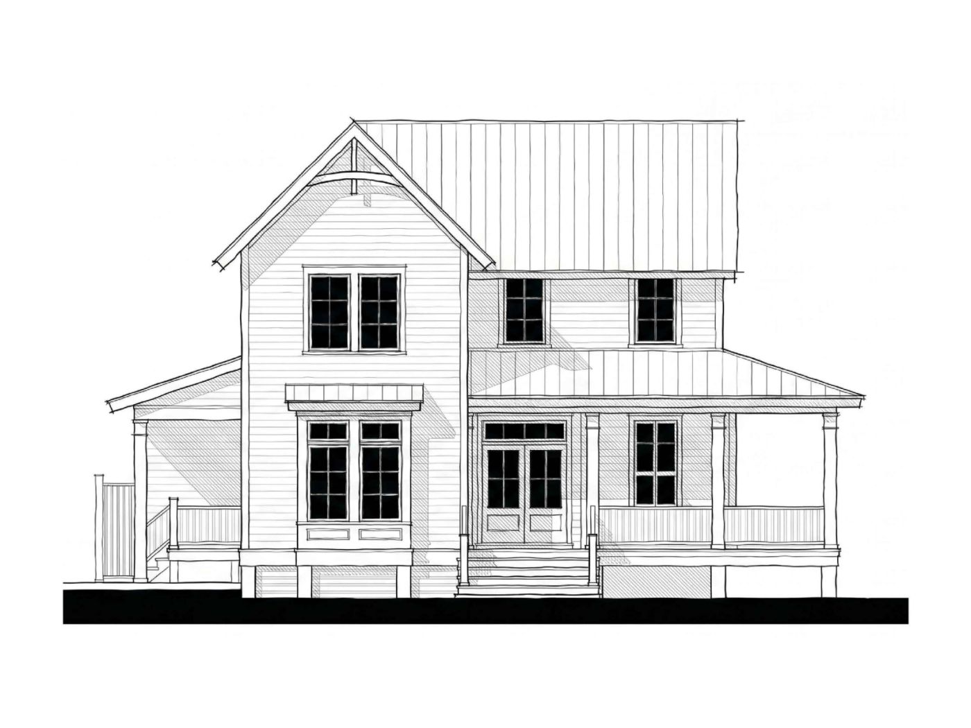 The Wenzel Farmhouse (243122) — featured elevation