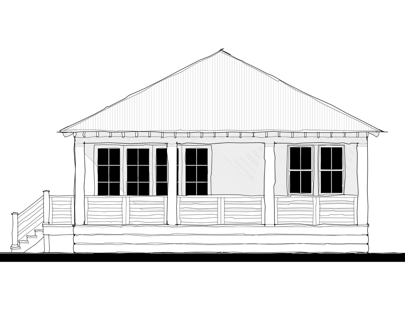 Backstay Cottage (24323-B) — featured elevation