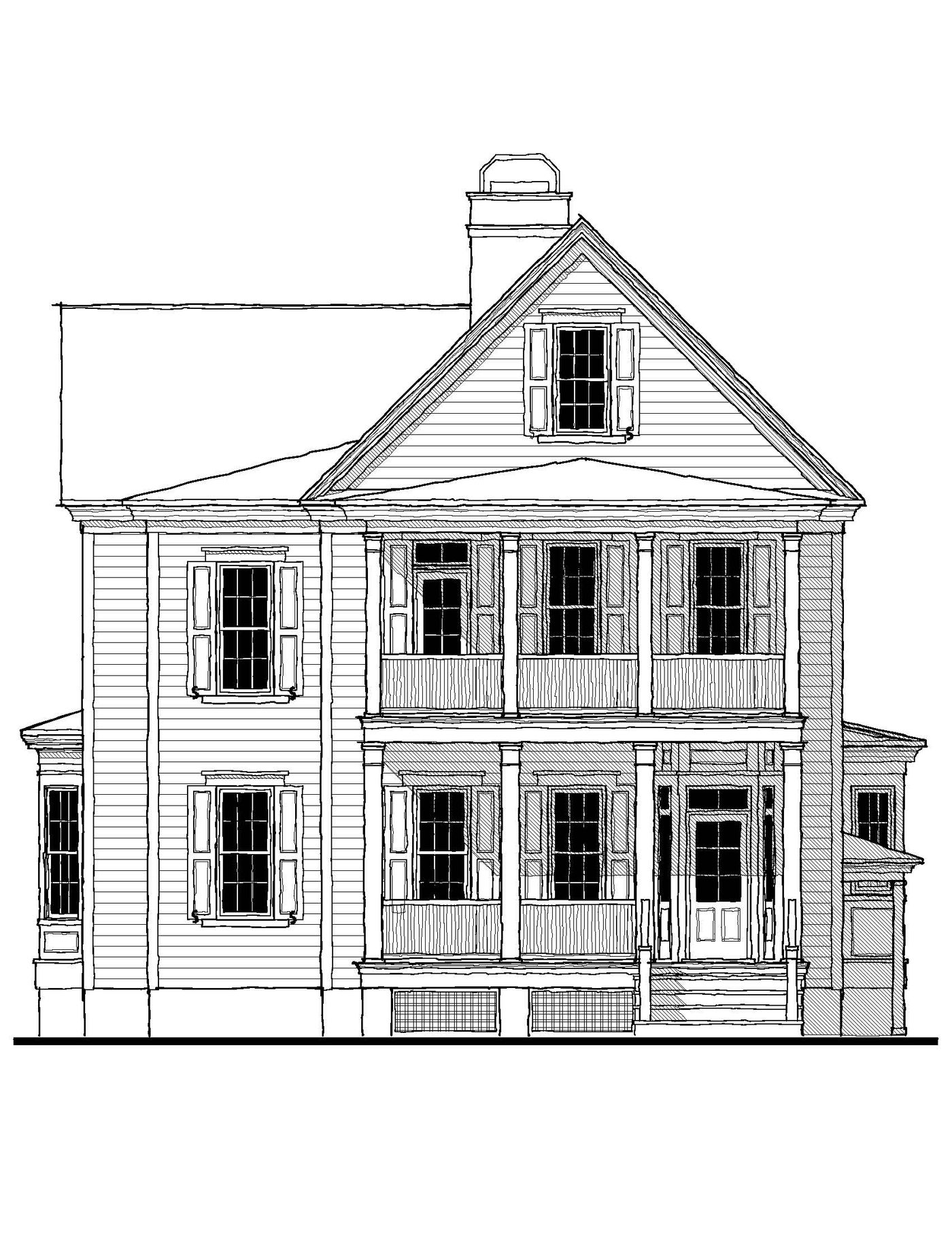 Bay Front Retreat — featured elevation