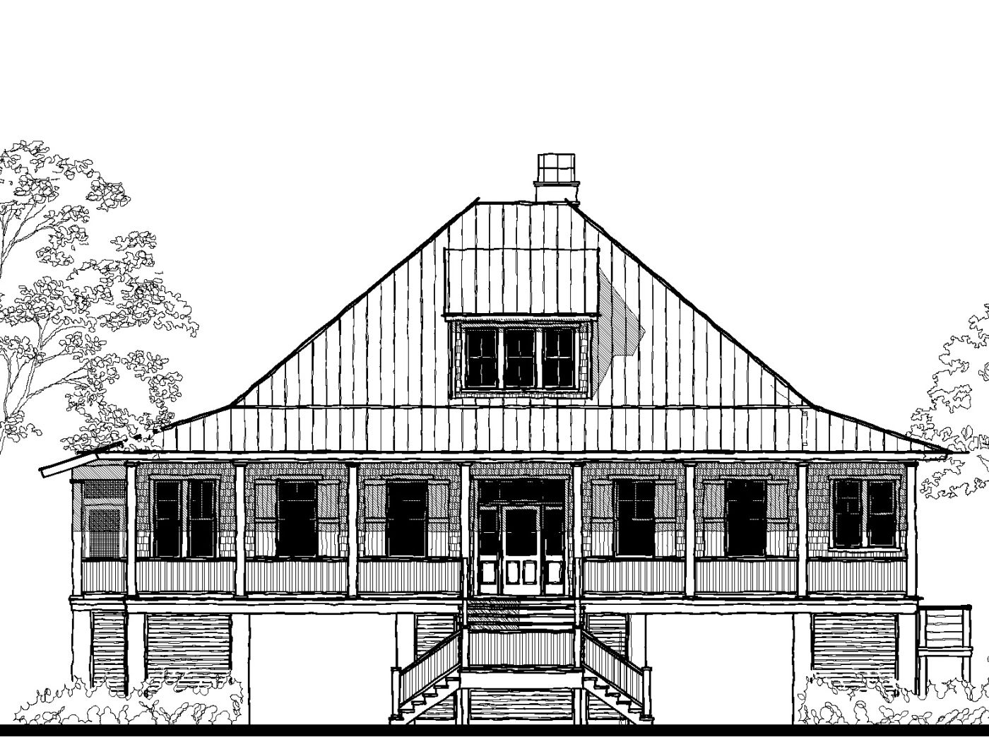 Bay Point Cottage (04321) — featured elevation