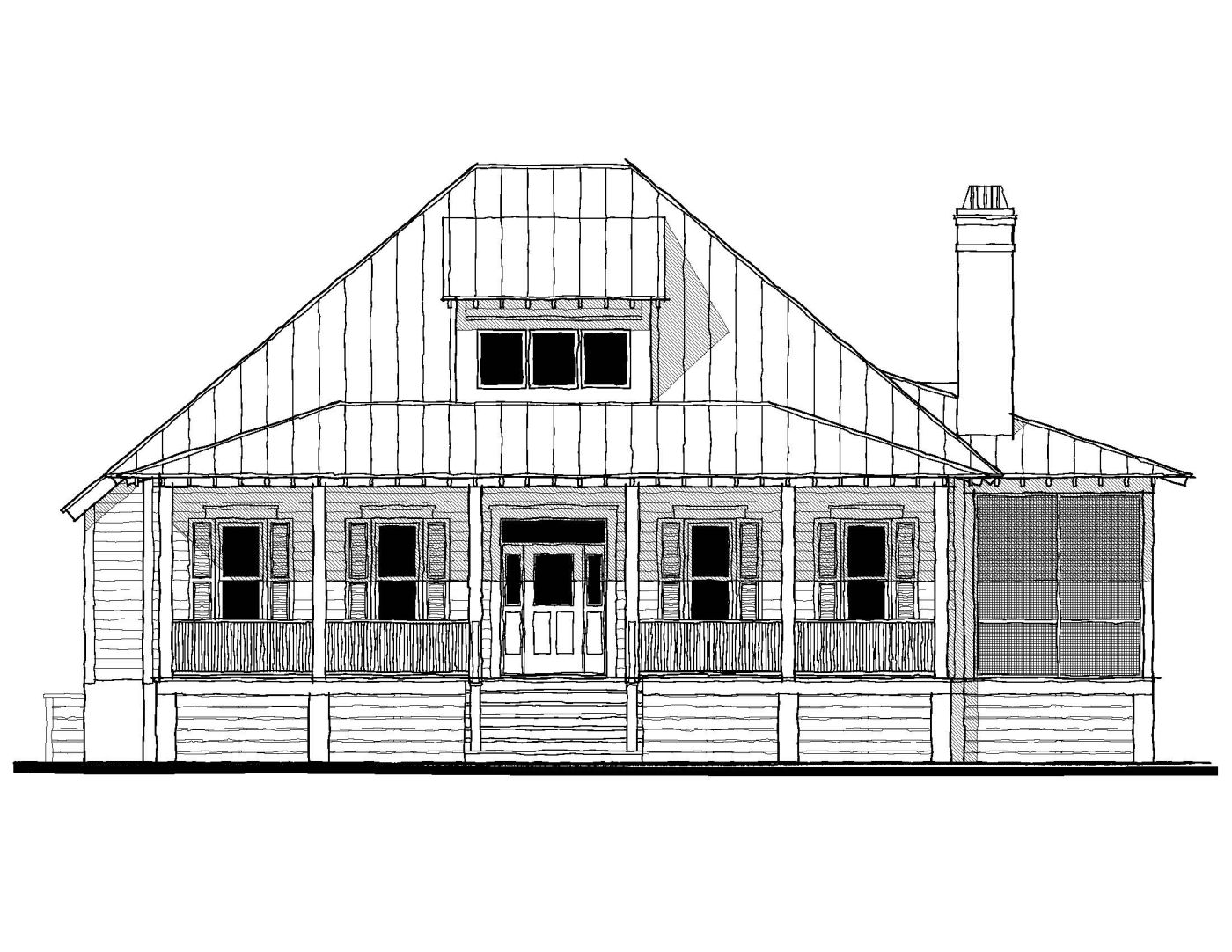 Bermuda Bluff Cottage (09323) — featured elevation