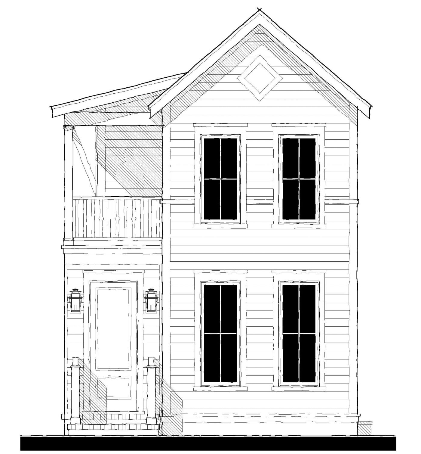 Cara May Cottage (19912B) — featured elevation