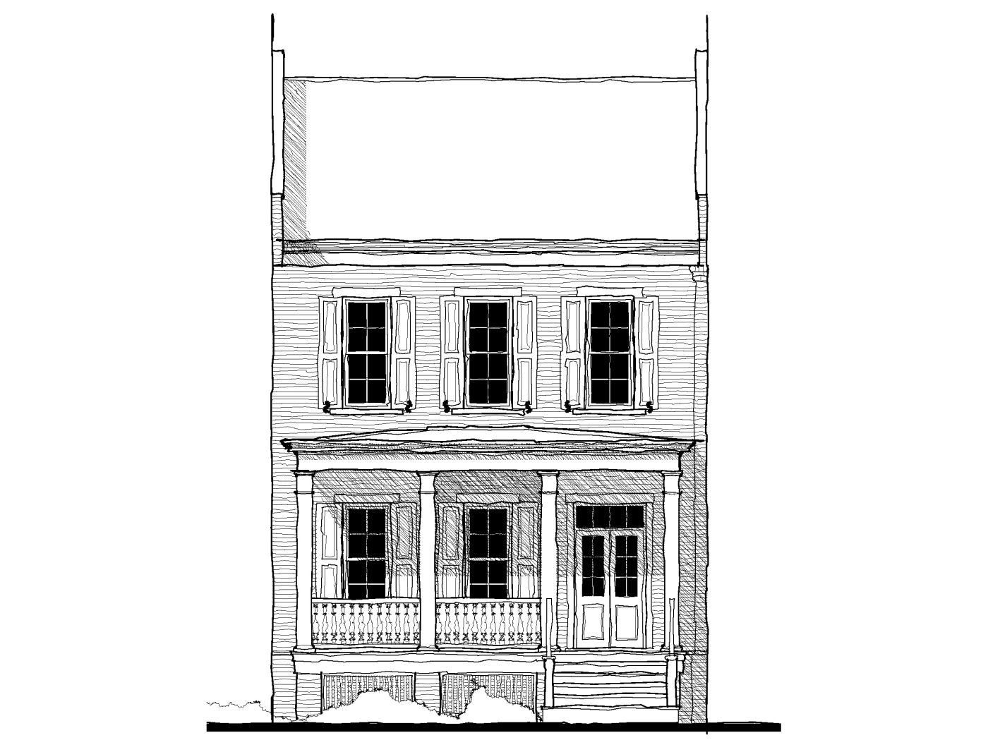 Carother's Crossing Townhouse (07510C) — featured elevation