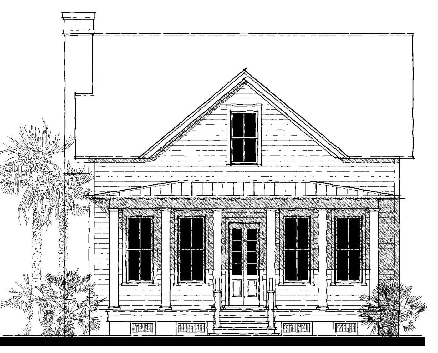 Coosaw River Cottage (05332) — featured elevation
