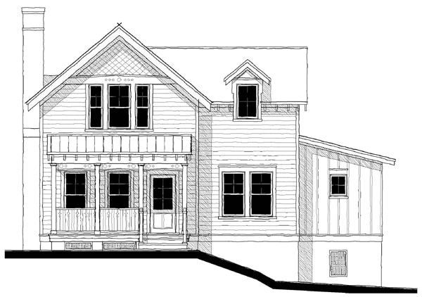 East Beach Cottage (11100) — featured elevation