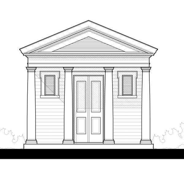 East Beach Pavilion — featured elevation