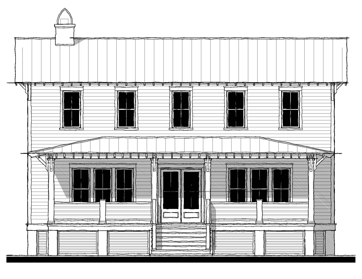 Hawkey Farmhouse (17343) — featured elevation