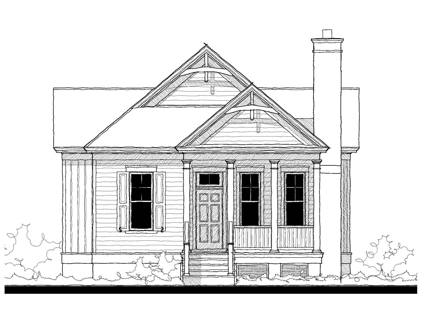 King Street Cottage (10350A) — featured elevation