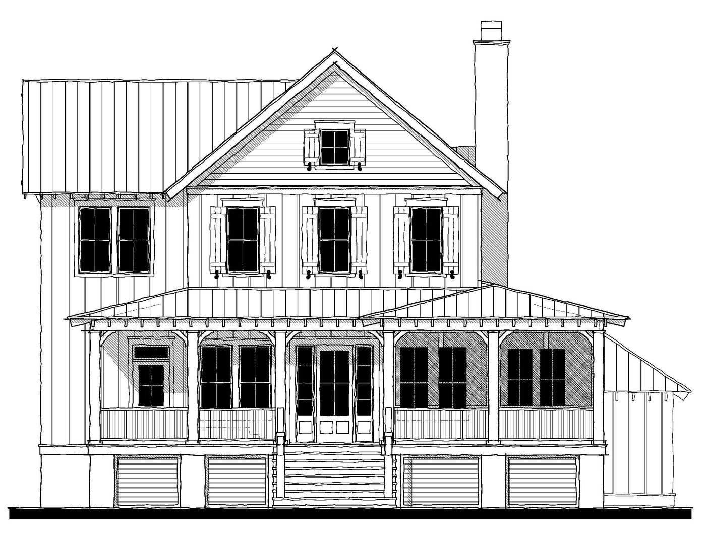 Midlothian Farmhouse (163222) — featured elevation