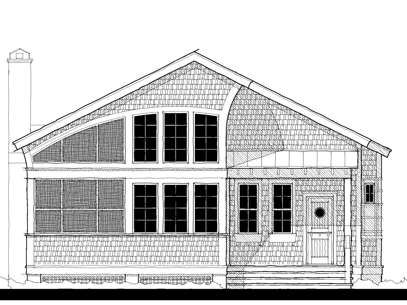 Mockbee Cottage (02110-B1) — featured elevation