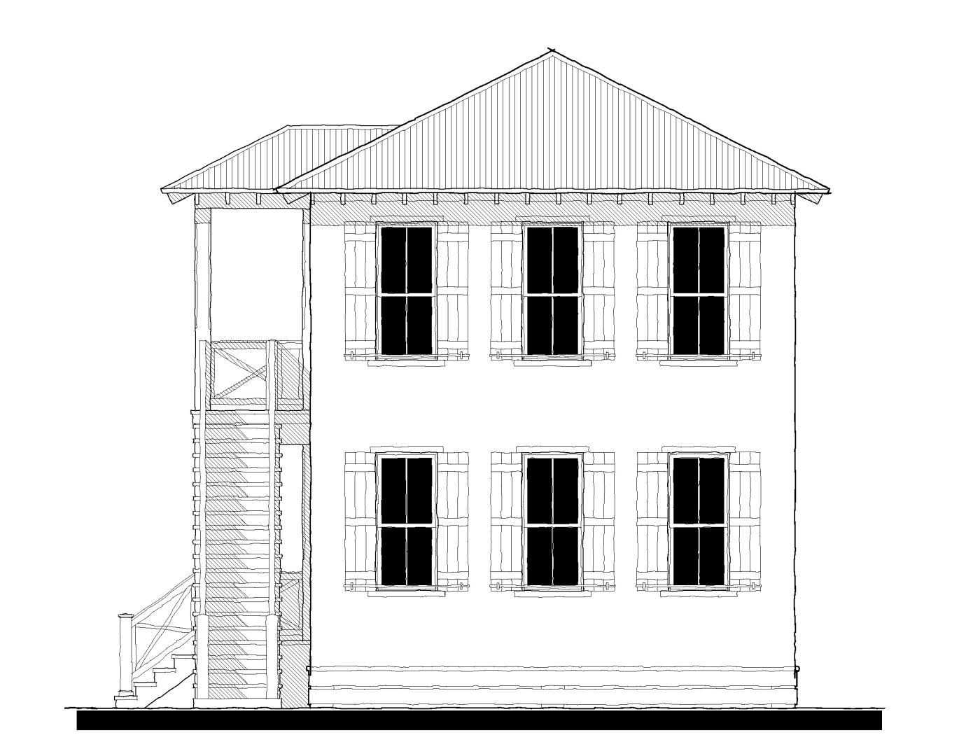 Nevin's Nest Duplex (22110B) — featured elevation