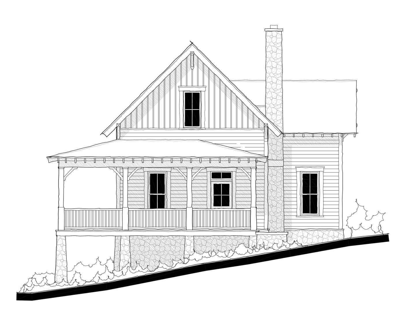 Pigeon River Cottage (10704) — featured elevation