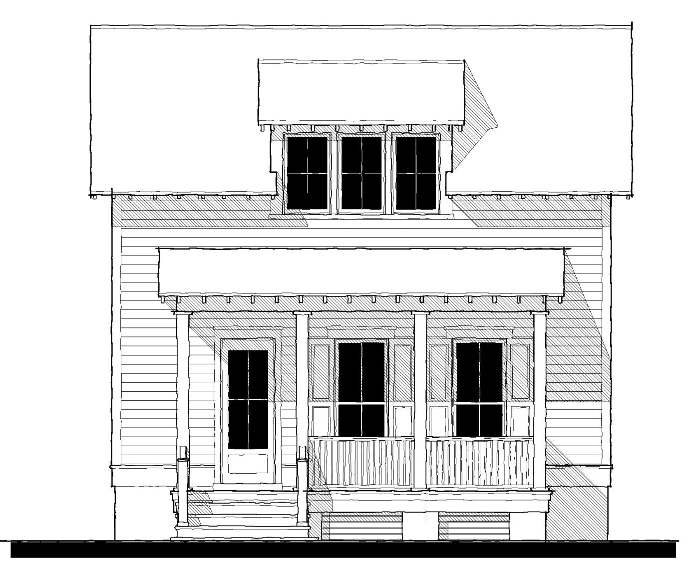 River House (18409K-2) — featured elevation
