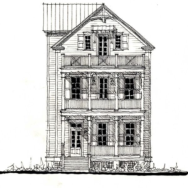 The East Beach — featured elevation