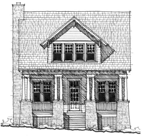 The Highland Cottage — featured elevation