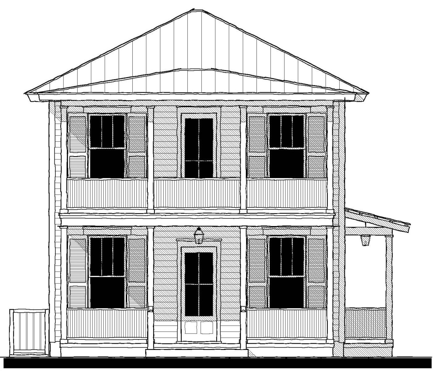 Washington Duplex (20210B) — featured elevation